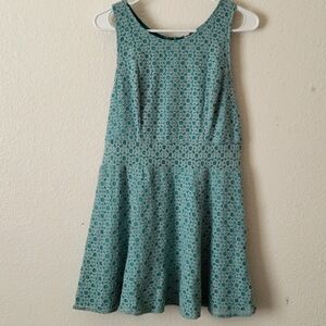 Mudd Green Lace Dress with Sheer Lace at Waist Size XL